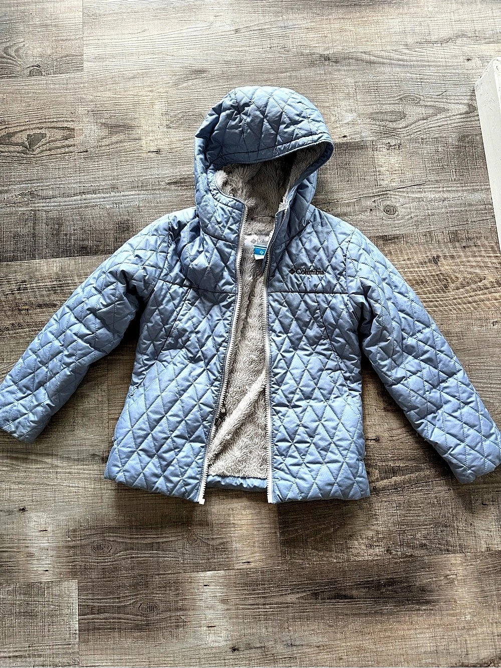 Columbia Bella Plush Jacket Girls Small (8) Blue